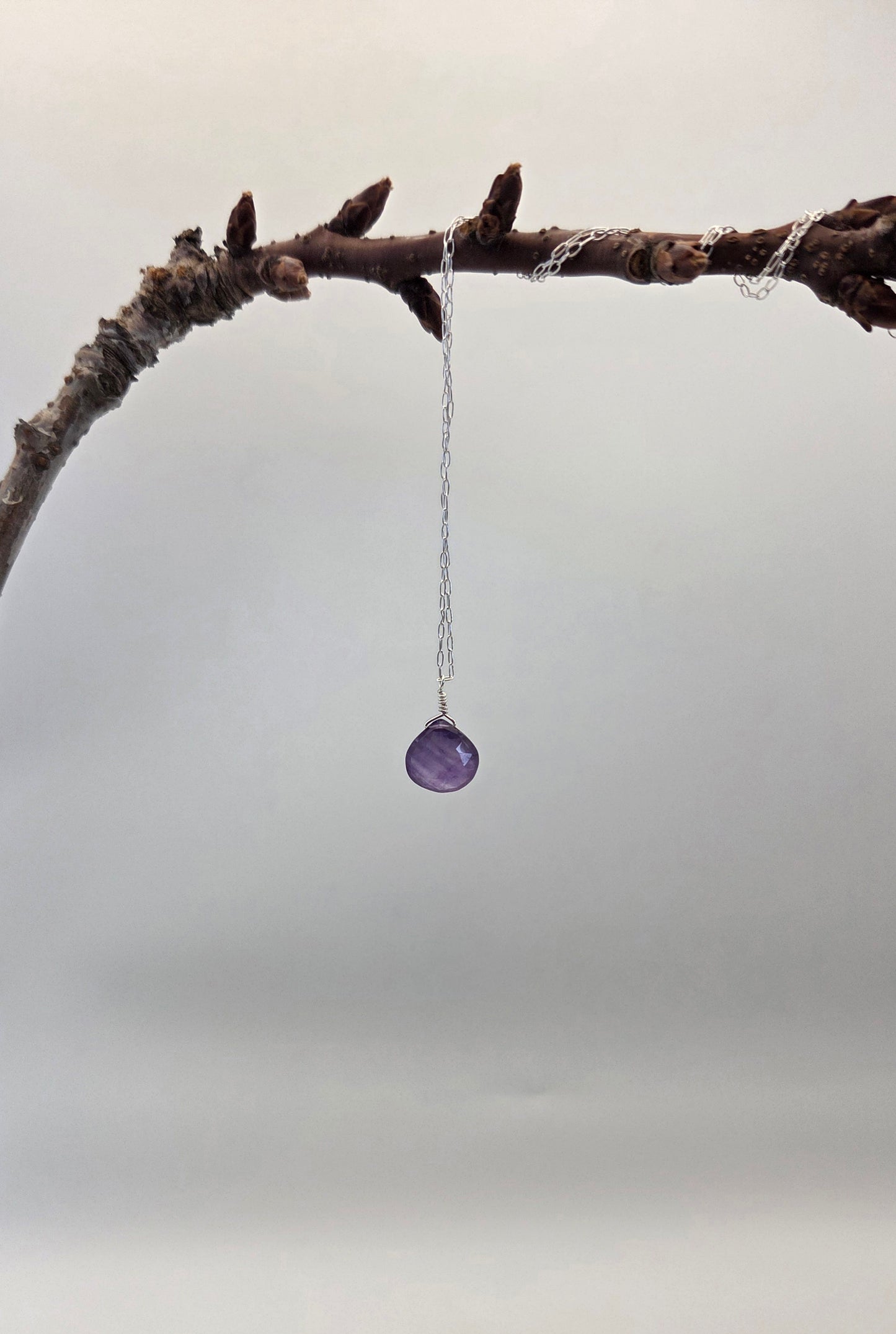 Amethyst sterling silver necklace