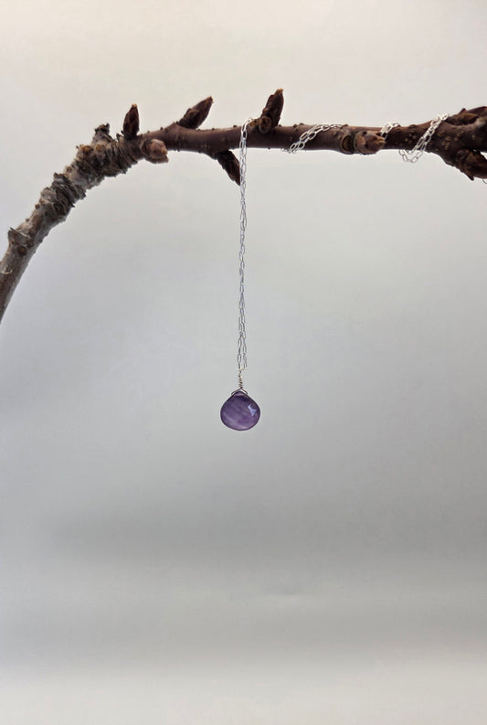 Amethyst sterling silver necklace