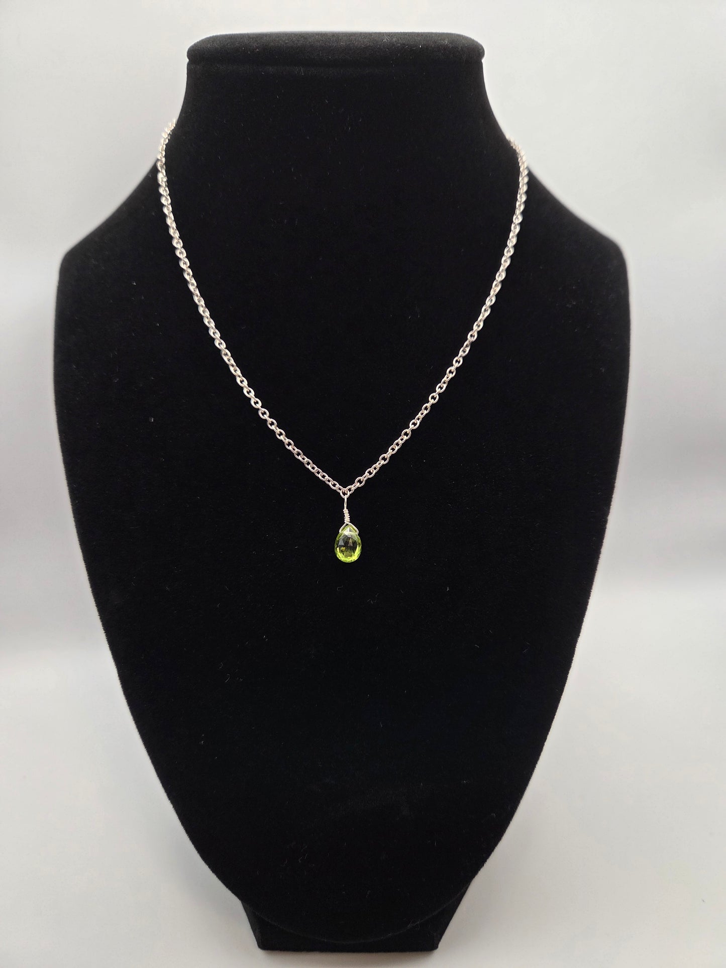 Peridot sterling silver necklace