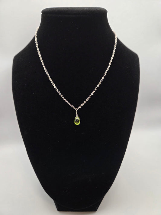 Peridot sterling silver necklace