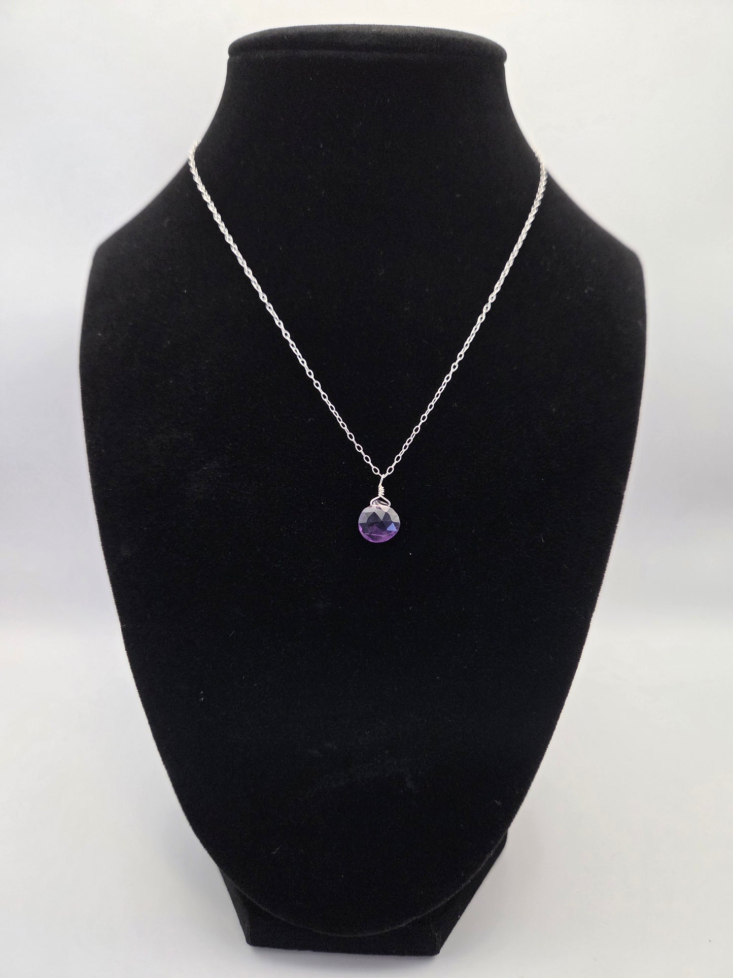 Amethyst sterling silver necklace