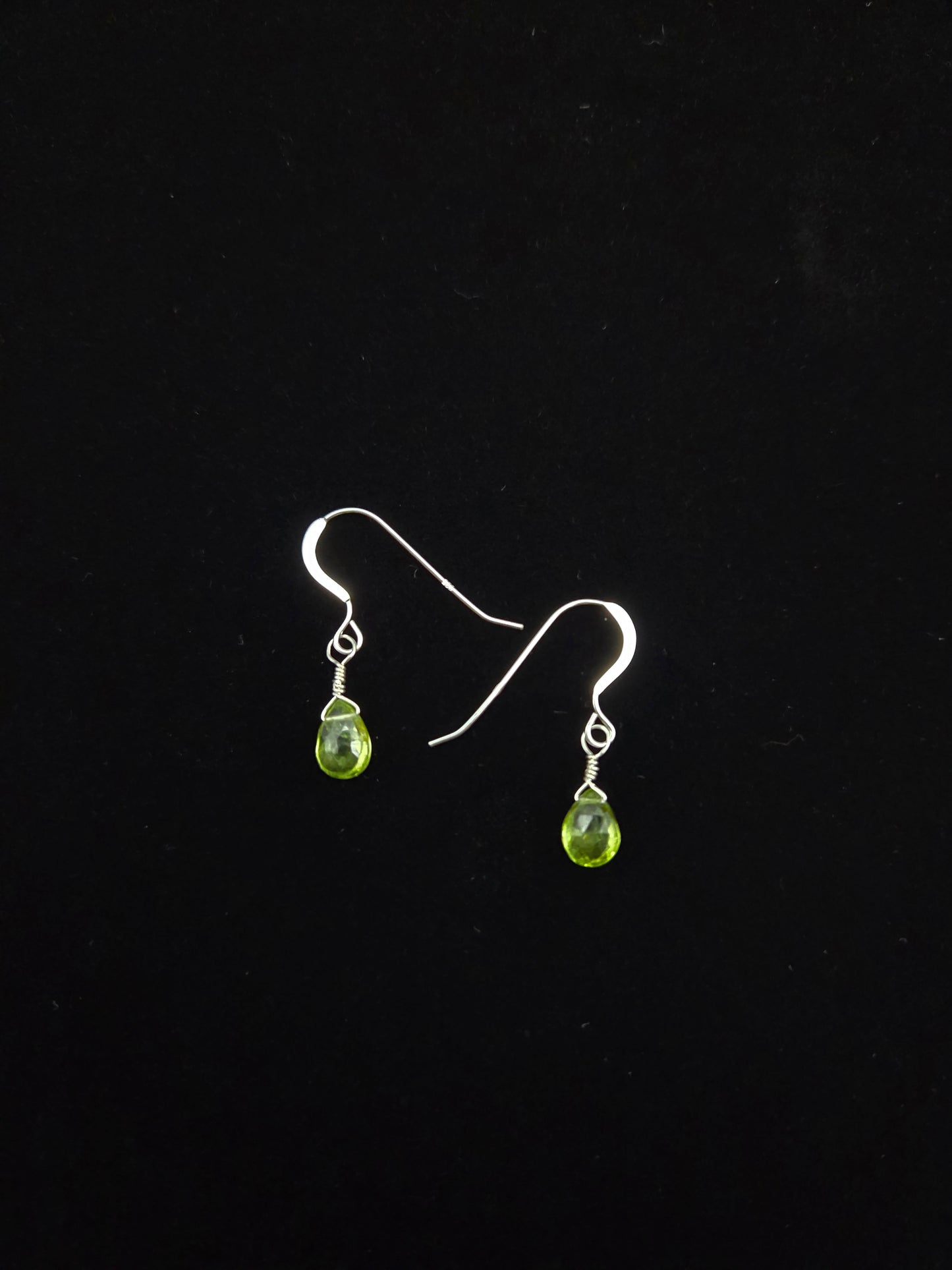 Peridot sterling silver earrings