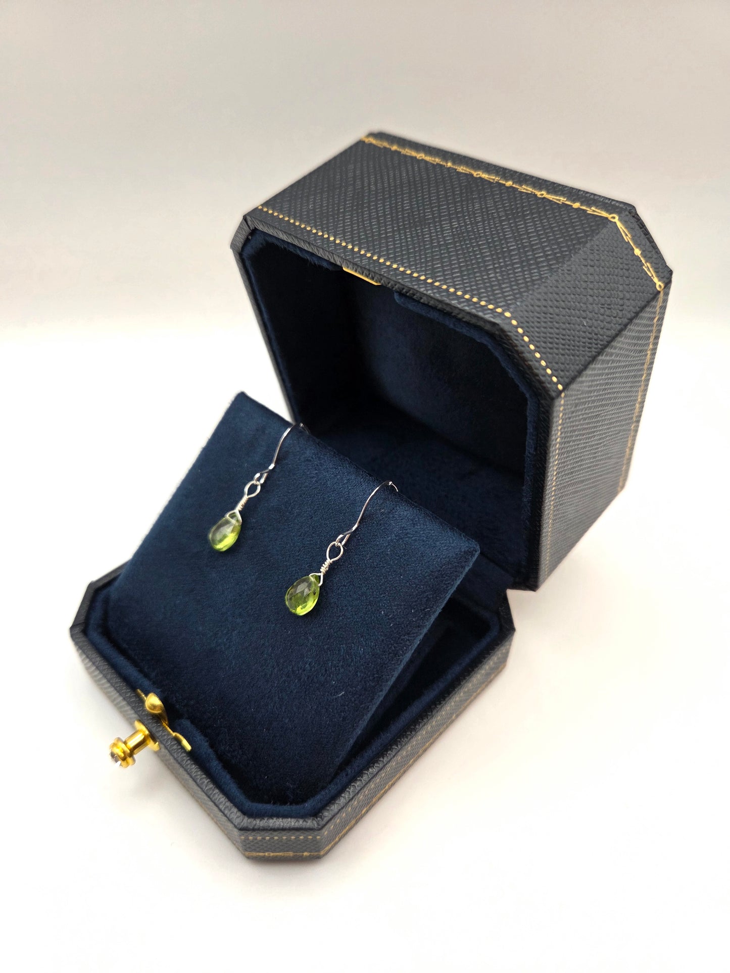 Peridot sterling silver earrings