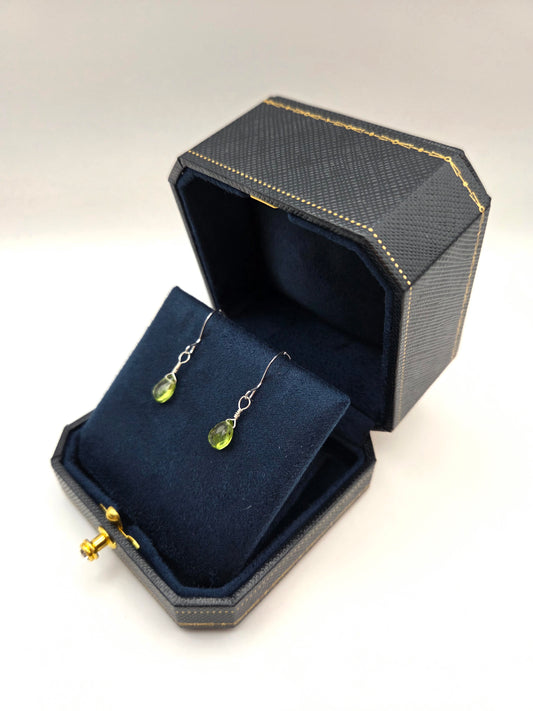 Peridot sterling silver earrings