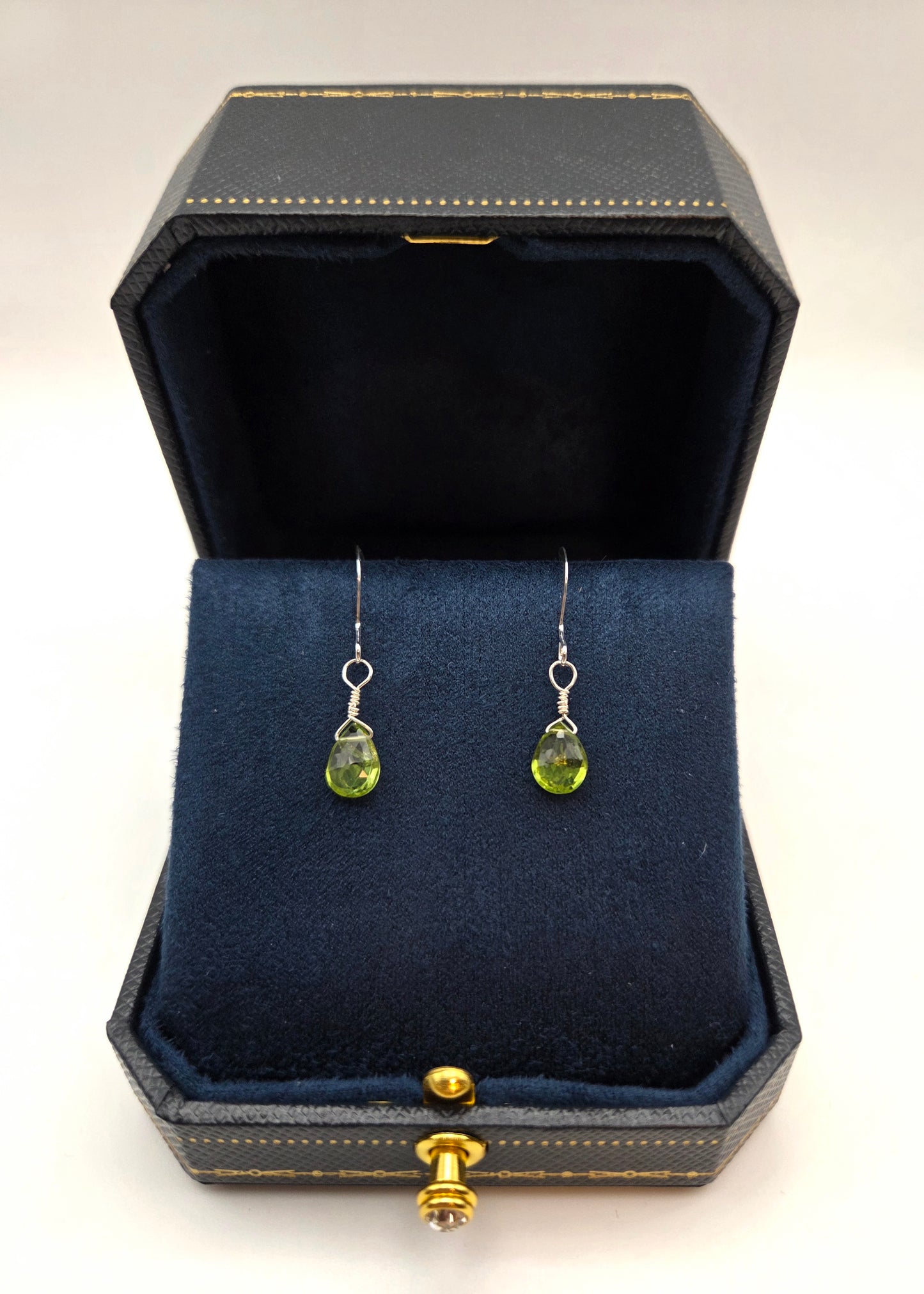 Peridot sterling silver earrings