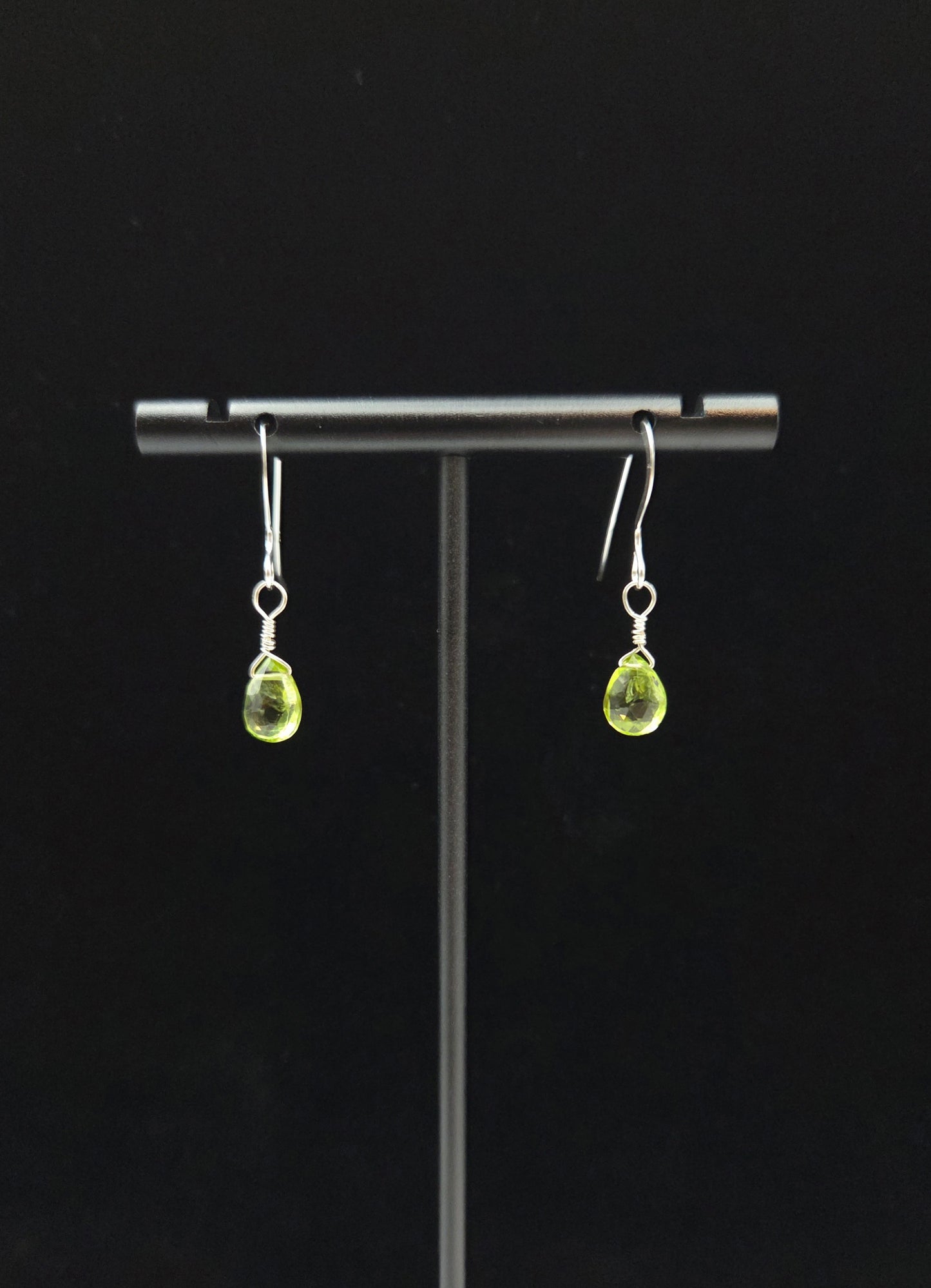 Peridot sterling silver earrings