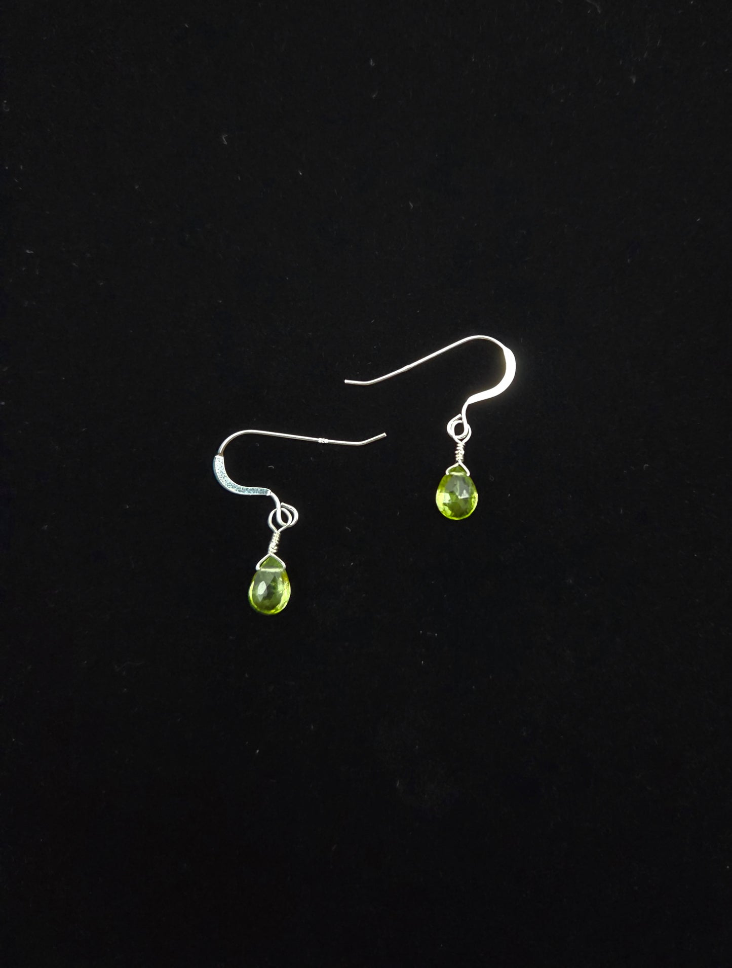 Peridot sterling silver earrings