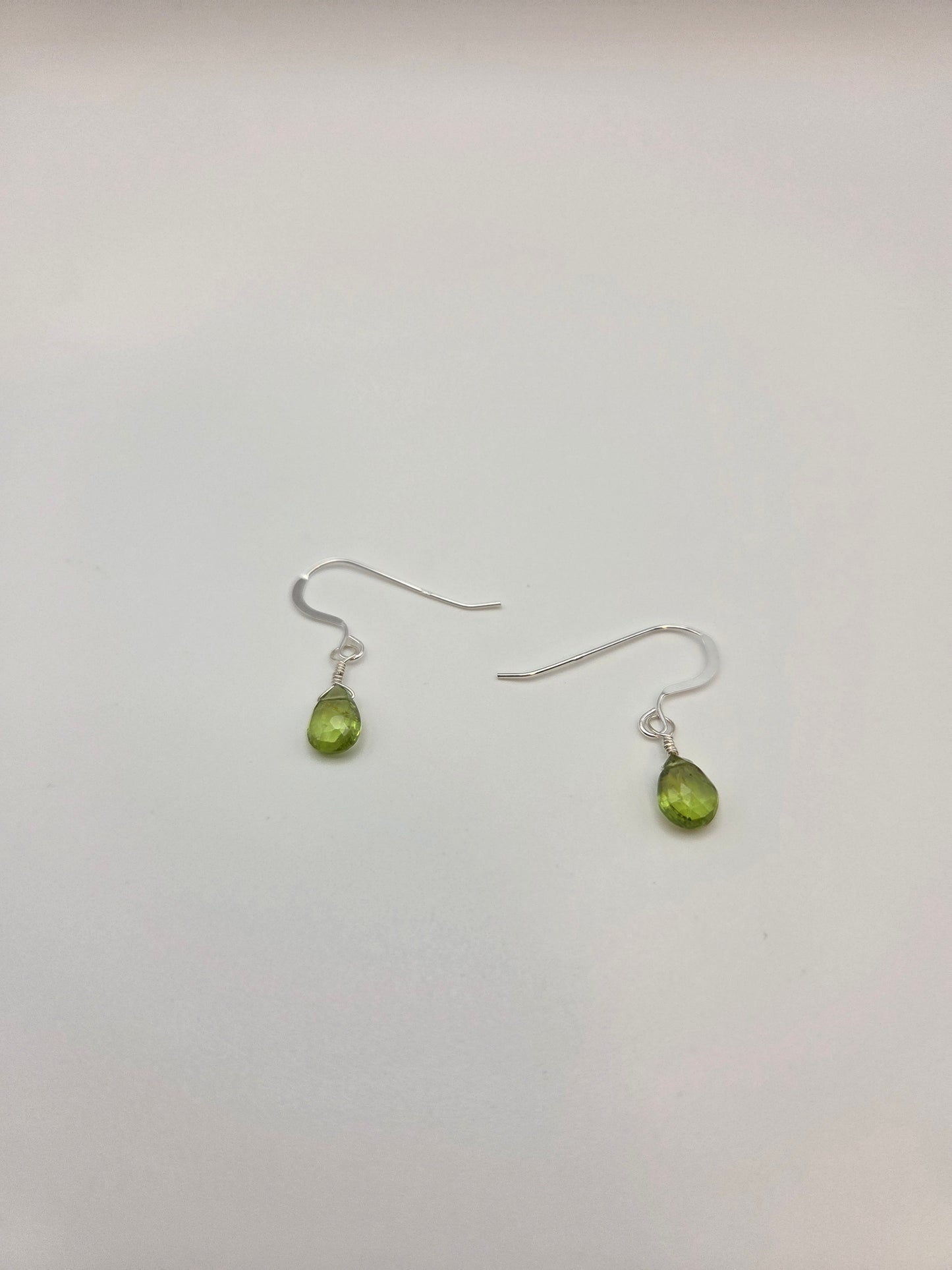 Peridot sterling silver earrings