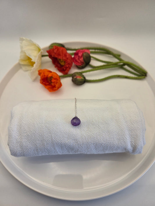 Amethyst sterling silver necklace